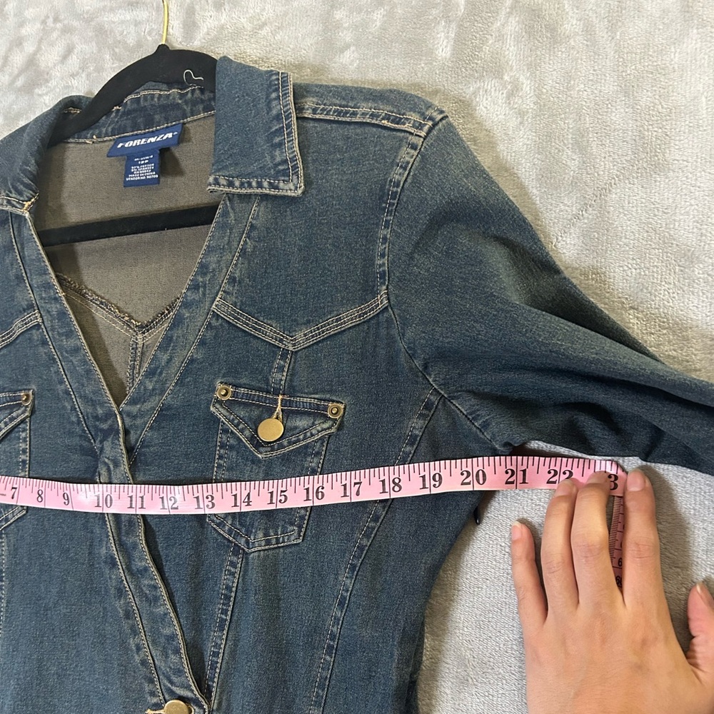 Vintage Forenza v- neck denim maxi dress - Picture 6 of 11
